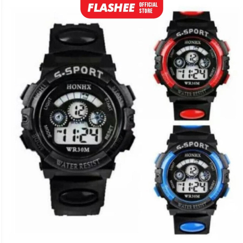 Flashee Jam Tangan Hugo Pria Sport Baru Digital Fashion Led am Fashion Korea Style Digital