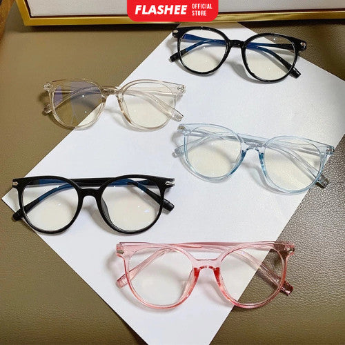 Flashee Kacamata Anti Radiasi Wanita Frame Sunglasses Lensa Transparan Kaca Mata Wanita Pria