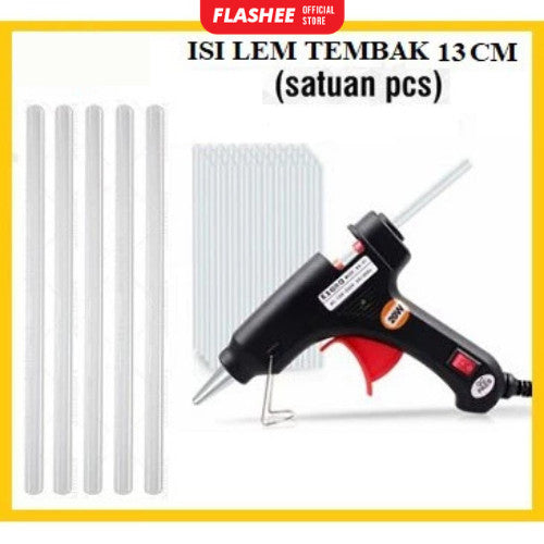 Flashee Isi Ulang Lem Tembak Lilin Putih Bening Reffil Lem Tembak Lem Bakar Kecil 1 Pcs
