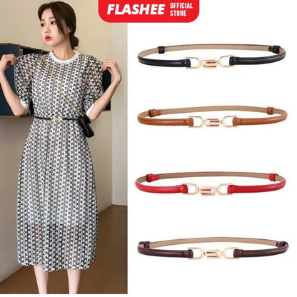 Flashee Ikat Pinggang Murui Thin Ikat Ban Pinggang Adjustable Murui Thin belt Hot Trend Korean fashion Gesper Wanita Simple