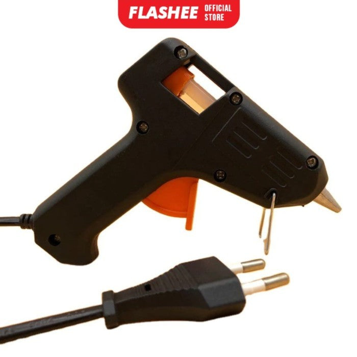 Flashee Glue Gun Lem Tembak 10 Watt Hot Melt Alat Lem Tembak 10 Watt Cepat Panas Alat Lem Tembak