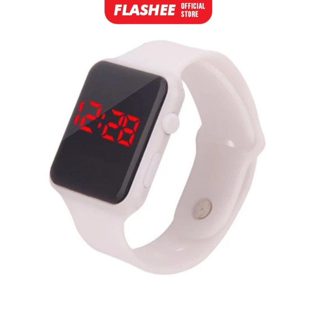 Flashee Jam Tangan Shia LED Digital Fashion Jam Tangan LED Wanita Pria Bahan Silikon Digital Watch