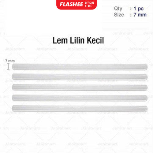 Flashee Isi Ulang Lem Tembak Lilin Putih Bening Reffil Lem Tembak Lem Bakar Kecil 1 Pcs