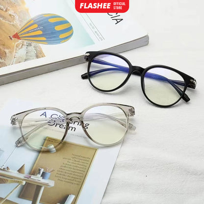 Flashee Kacamata Anti Radiasi Wanita Frame Sunglasses Lensa Transparan Kaca Mata Wanita Pria