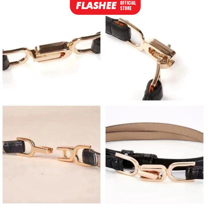 Flashee Ikat Pinggang Murui Thin Ikat Ban Pinggang Adjustable Murui Thin belt Hot Trend Korean fashion Gesper Wanita Simple