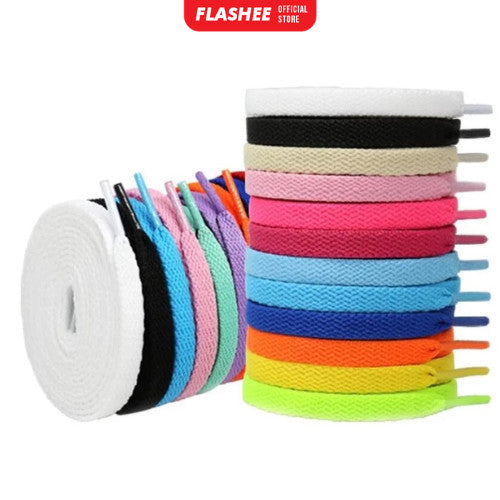 Flashee Sepasang Tali Sepatu Sneakers Pipih Tali Sepatu Gepeng 110 cm Tali Sepatu Pria Dan Wanita