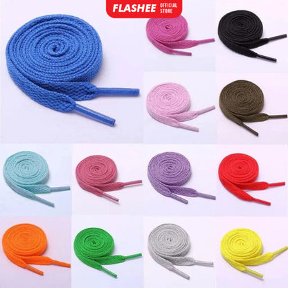 Flashee Sepasang Tali Sepatu Sneakers Pipih Tali Sepatu Gepeng 110 cm Tali Sepatu Pria Dan Wanita