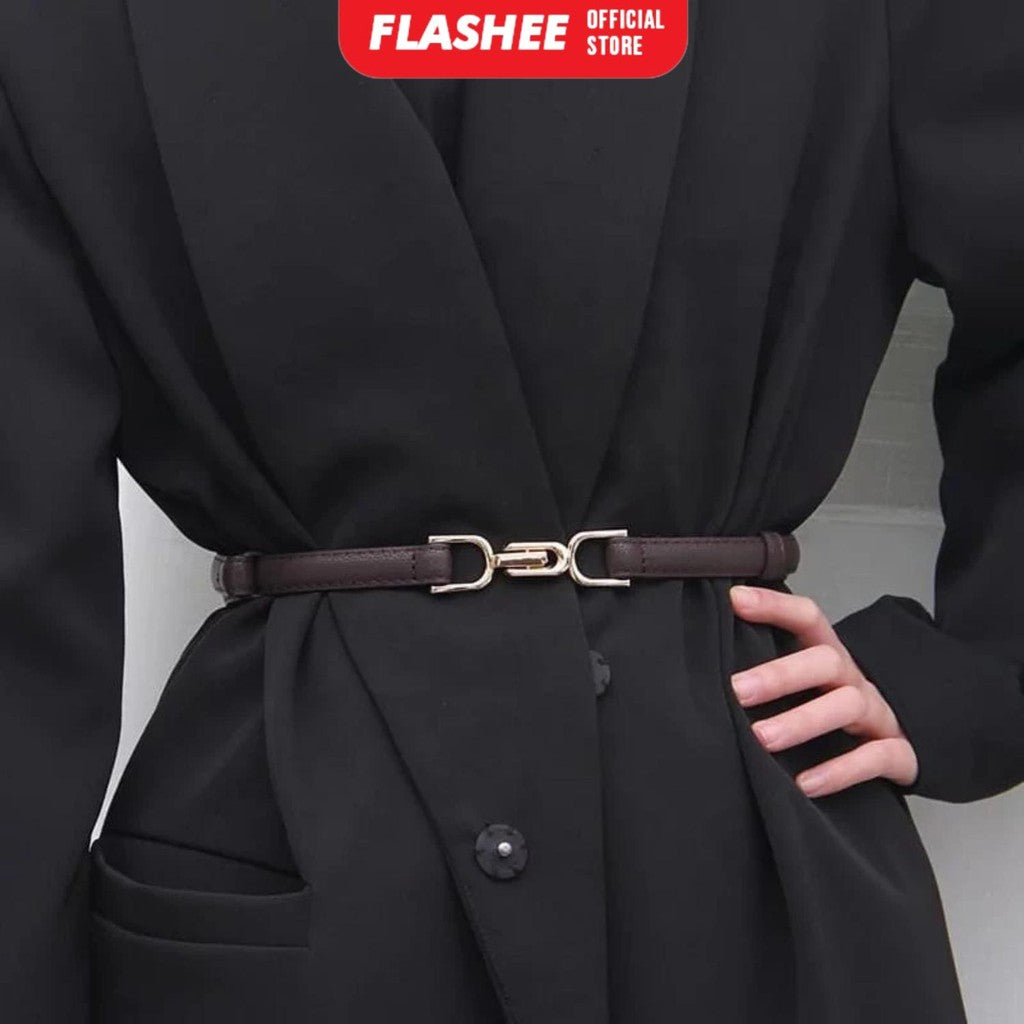 Flashee Ikat Pinggang Murui Thin Ikat Ban Pinggang Adjustable Murui Thin belt Hot Trend Korean fashion Gesper Wanita Simple