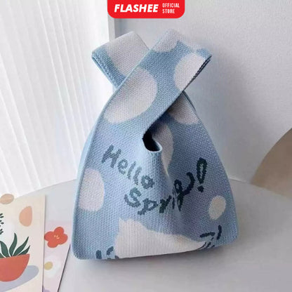 Flashee Tote Bag Kanvas Premium Tote Bag Wanita Fashion Tas Wanita Karakter lucu