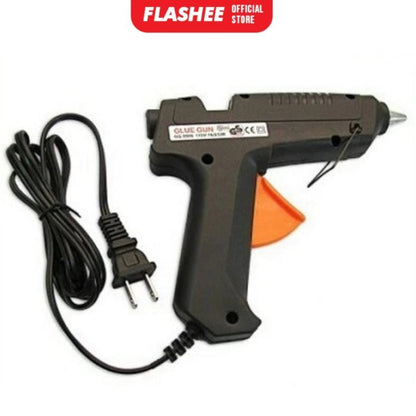 Flashee Glue Gun Lem Tembak 10 Watt Hot Melt Alat Lem Tembak 10 Watt Cepat Panas Alat Lem Tembak