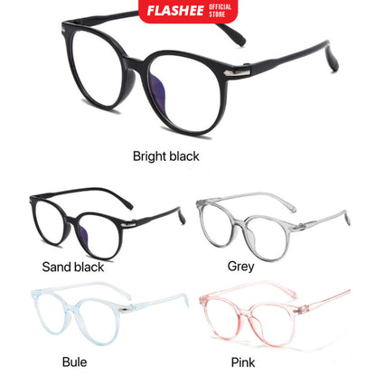 Flashee Kacamata Anti Radiasi Wanita Frame Sunglasses Lensa Transparan Kaca Mata Wanita Pria