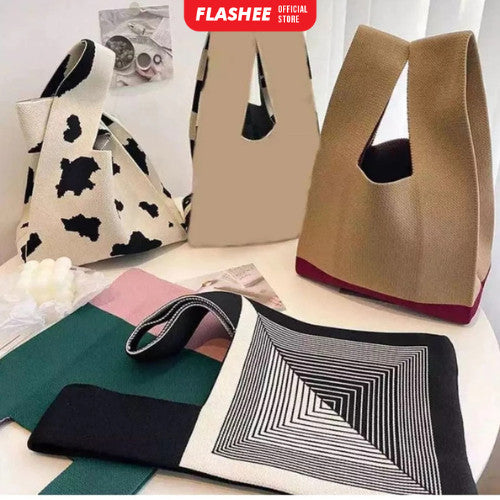Flashee Tote Bag Kanvas Premium Tote Bag Wanita Fashion Tas Wanita Karakter lucu