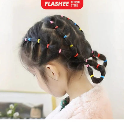Flashee Ikat Rambut 1000 Pcs Karet Jepang Ikat Rambut Karet Rambut Warna Warni