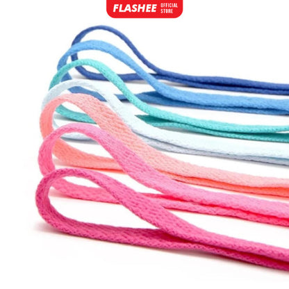 Flashee Sepasang Tali Sepatu Sneakers Pipih Tali Sepatu Gepeng 110 cm Tali Sepatu Pria Dan Wanita