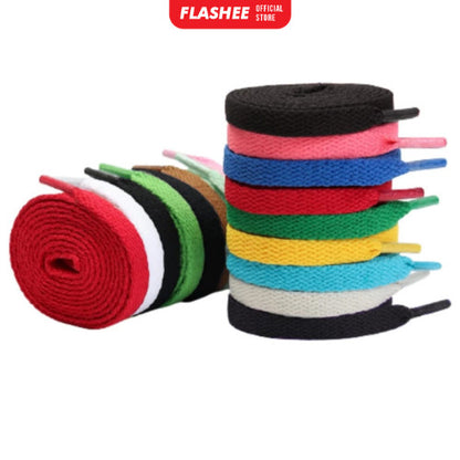 Flashee Sepasang Tali Sepatu Sneakers Pipih Tali Sepatu Gepeng 110 cm Tali Sepatu Pria Dan Wanita
