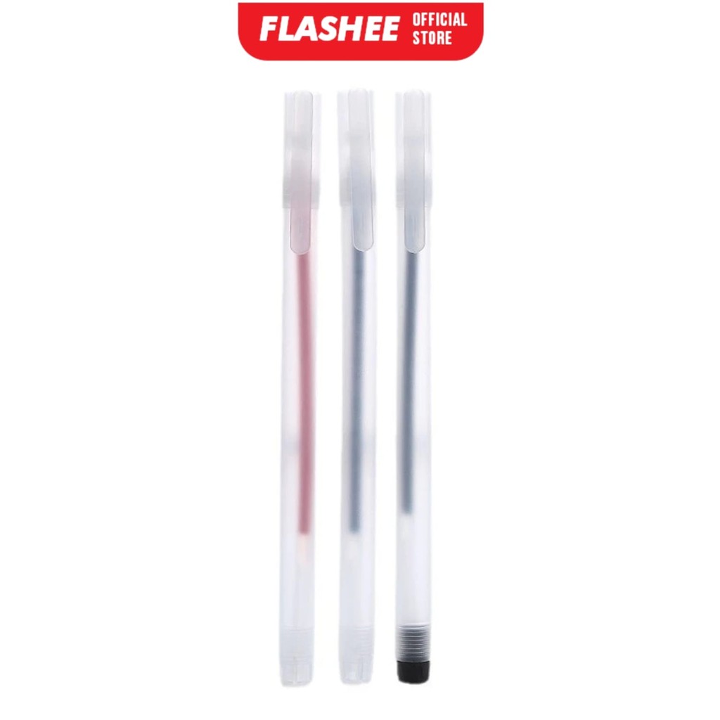 Flashee Pulpen Gel Pena Bolpoin Tinta Hitam Pen 0.5mm