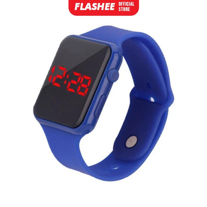 Flashee Jam Tangan Shia LED Digital Fashion Jam Tangan LED Wanita Pria Bahan Silikon Digital Watch