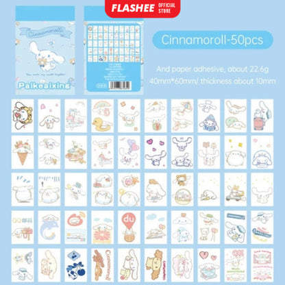 Flashee Stiker Lucu Sanrio Stiker Kartun Stiker Kartu Album Tahan Air Motif Kartun Lucu