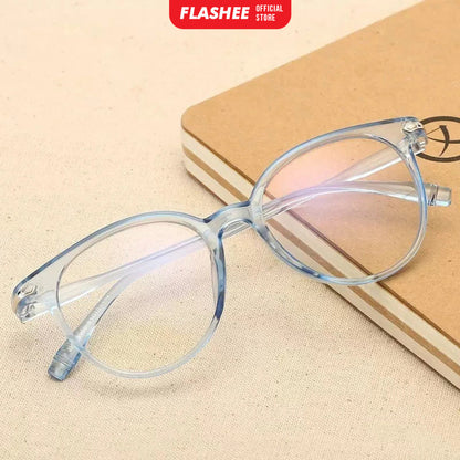 Flashee Kacamata Anti Radiasi Wanita Frame Sunglasses Lensa Transparan Kaca Mata Wanita Pria