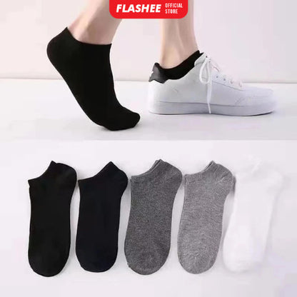 Flashee Kaos Kaki Pendek Angkle Polos Kaos Kaki Mata Kaki Pria Wanita