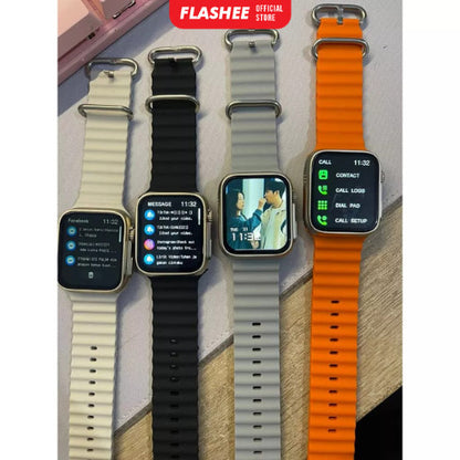 Flashee Smartwatch Max Series 8 Ultra Bluetooth Smart Watch 1.99 inch HD Screen Full Touch Bisa Phone Call IP68 Waterproof