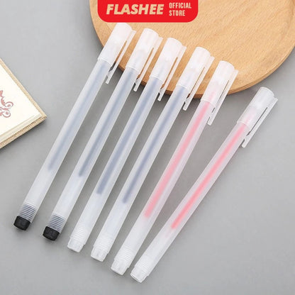 Flashee Pulpen Gel Pena Bolpoin Tinta Hitam Pen 0.5mm