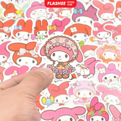 Flashee Stiker Lucu Sanrio Stiker Kartun Stiker Kartu Album Tahan Air Motif Kartun Lucu