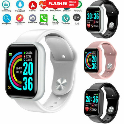 Flashee Smartwatch Nova Wanita Y68 Smart Watch Y68 Smartband Y68 Smart Band Y68 Smartwatch Pria