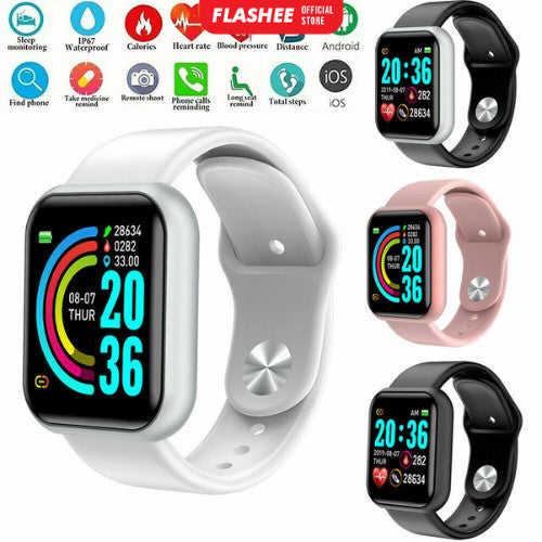 Flashee Smartwatch Nova Wanita Y68 Smart Watch Y68 Smartband Y68 Smart Band Y68 Smartwatch Pria