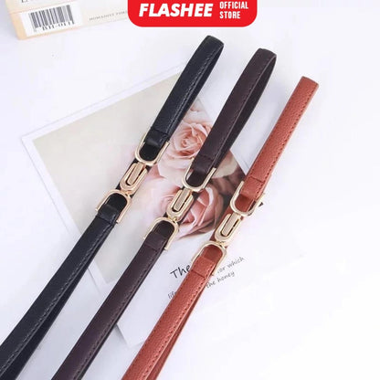 Flashee Ikat Pinggang Murui Thin Ikat Ban Pinggang Adjustable Murui Thin belt Hot Trend Korean fashion Gesper Wanita Simple