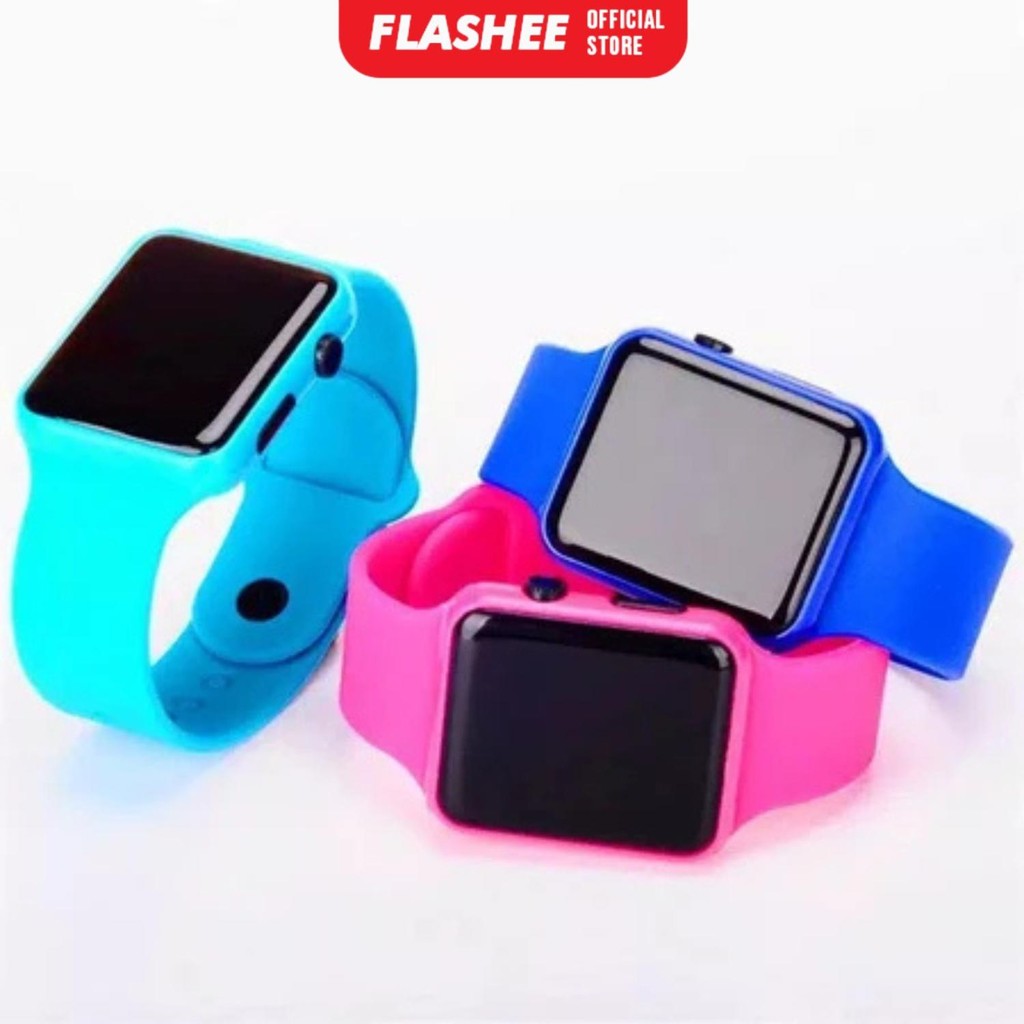 Flashee Jam Tangan Shia LED Digital Fashion Jam Tangan LED Wanita Pria Bahan Silikon Digital Watch