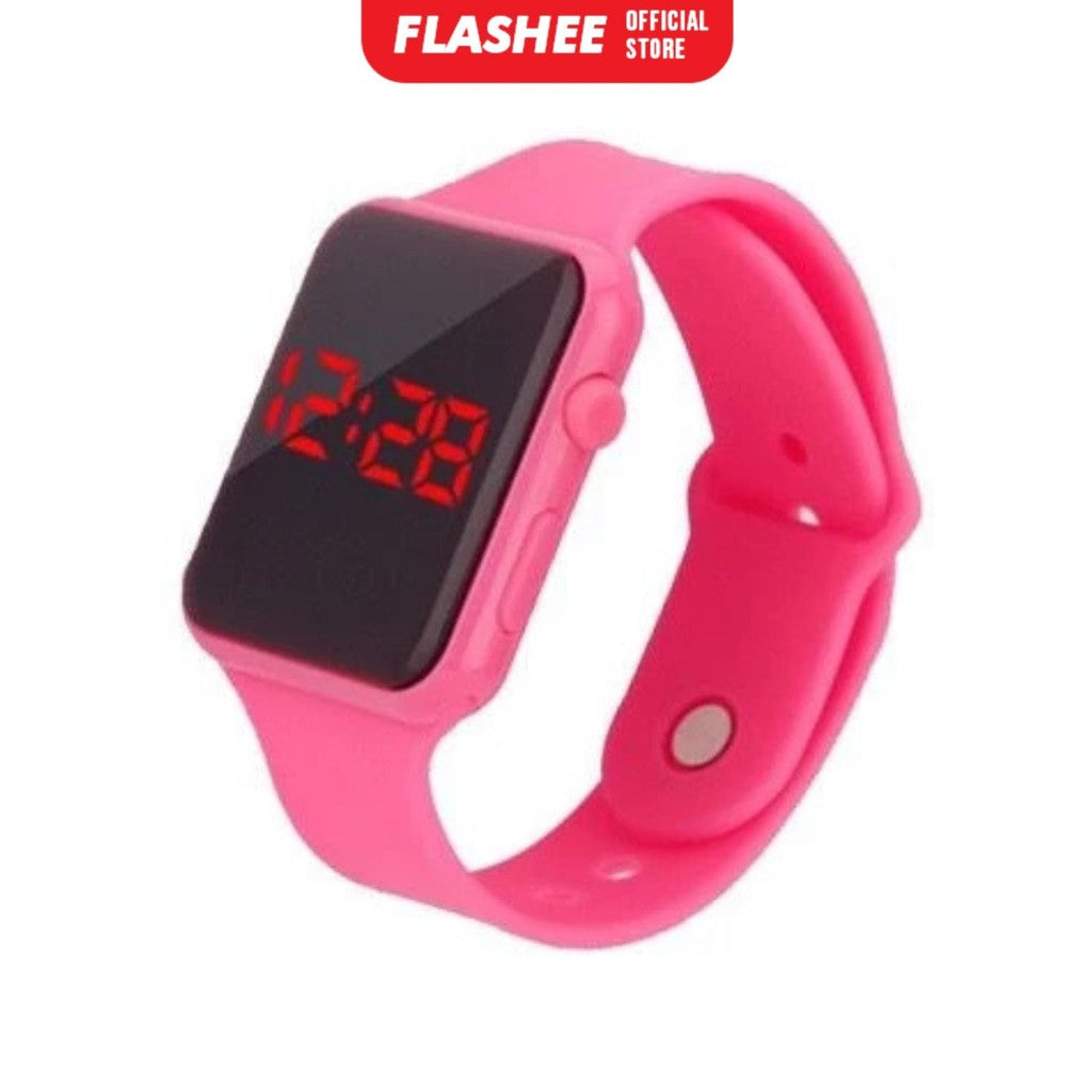 Flashee Jam Tangan Shia LED Digital Fashion Jam Tangan LED Wanita Pria Bahan Silikon Digital Watch