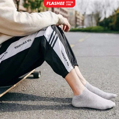 Flashee Kaos Kaki Pendek Angkle Polos Kaos Kaki Mata Kaki Pria Wanita