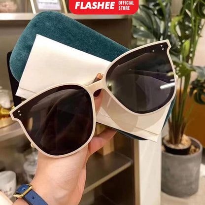 Flashee Kacamata Frame Kotak Hitam Fashion Sunglassess Wanita Pria Fashion Square