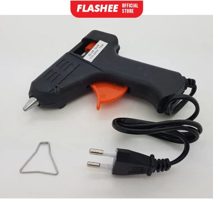 Flashee Glue Gun Lem Tembak 10 Watt Hot Melt Alat Lem Tembak 10 Watt Cepat Panas Alat Lem Tembak