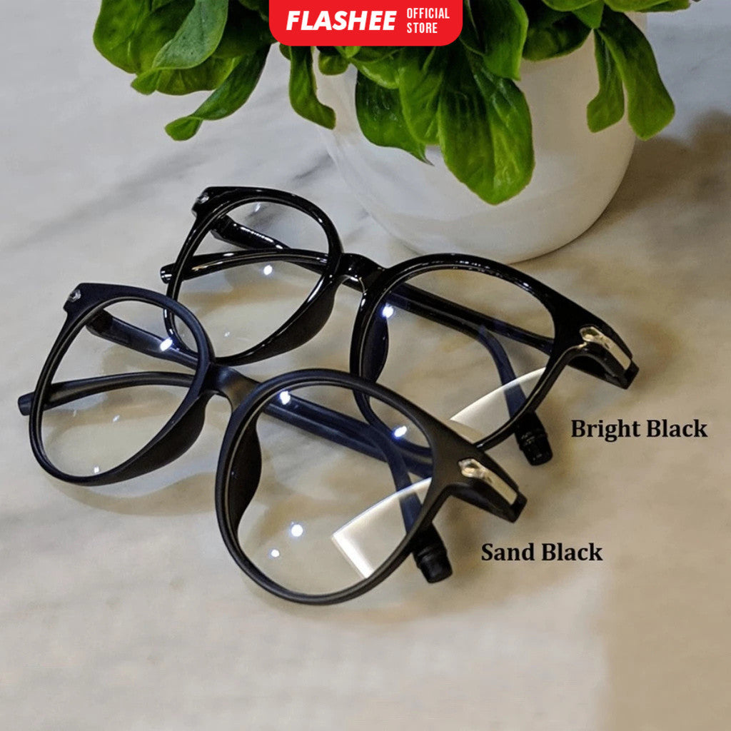 Flashee Kacamata Anti Radiasi Wanita Frame Sunglasses Lensa Transparan Kaca Mata Wanita Pria