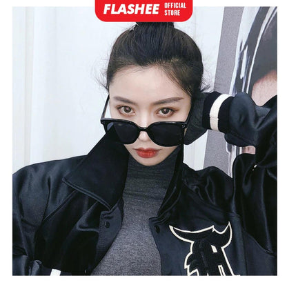 Flashee Kacamata Frame Kotak Hitam Fashion Sunglassess Wanita Pria Fashion Square