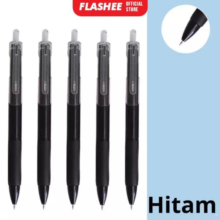 Flashee 1Pcs Gel Pen Pulpen Gel Retractable 4 Warna 0.5mm
