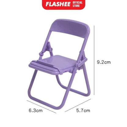 FlasheePhone Holder Kursi Macaron Folding Chair Stand Holder Phone Kursi Lipat Dudukan Penyangga HP
