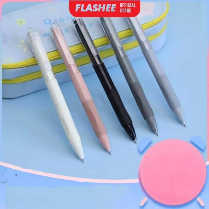 Flashee 1Pcs Gel Pen Pulpen Gel Retractable 4 Warna 0.5mm