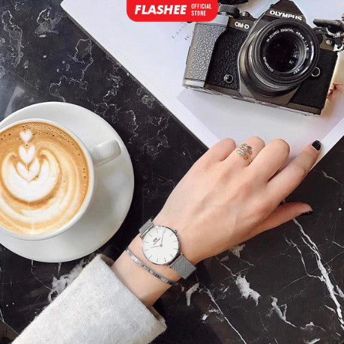 Flashee Jam Tangan Wanita Analog Rantai Magnet Polos Fashion Watch