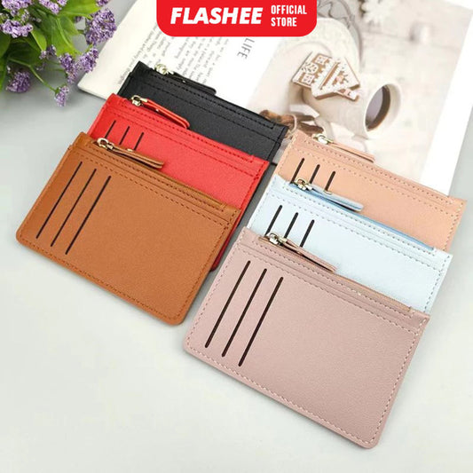 Flashee Dompet Kartu Mini Nebula Resleting 6 Slot