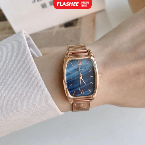 Flashee Jam Tangan Wanita Terbaru Analog Rantai Pasir Jam Tangan Wanita Fashion