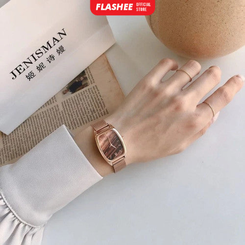 Flashee Jam Tangan Wanita Terbaru Analog Rantai Pasir Jam Tangan Wanita Fashion