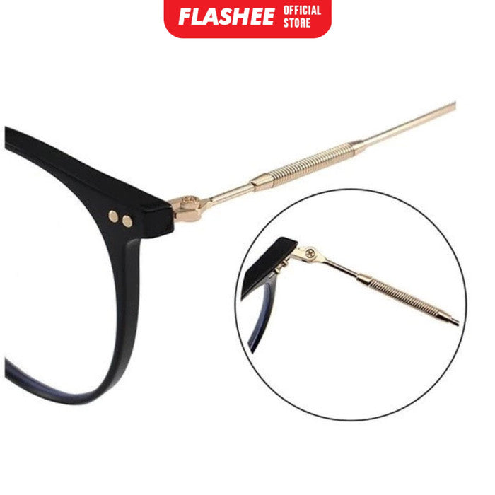 Flashee Kacamata Metal Bulat Korean Fashion Untuk Pria Dan Wanita Kacamata Unisex Frame