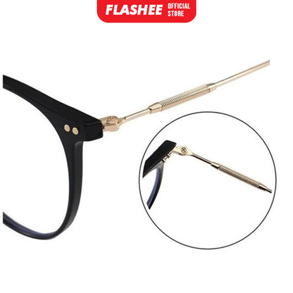 Flashee Kacamata Metal Bulat Korean Fashion Untuk Pria Dan Wanita Kacamata Unisex Frame