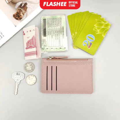 Flashee Dompet Kartu Mini Nebula Resleting 6 Slot