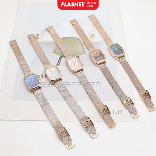 Flashee Jam Tangan Wanita Terbaru Analog Rantai Pasir Jam Tangan Wanita Fashion