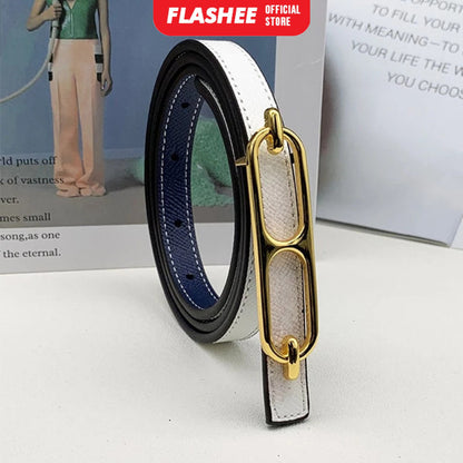 Flashee Ikat Pinggang Wanita Belt Kulit Fashion Korea Gesper Sabuk Bolak Balik Gaya Casual Import