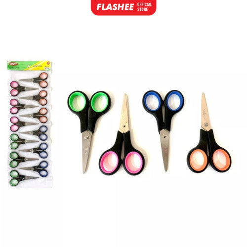 Flashee Gunting Pendek Stainless Steel Gunting Kertas Anti Karat
